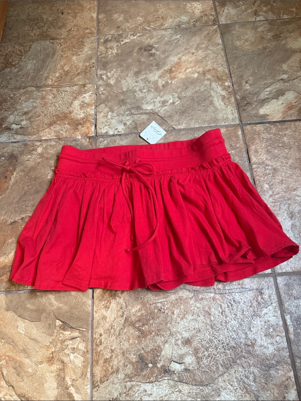 Free People FP Free-est Micro Skirt Skort Fiery Red Athletic Medium NEW